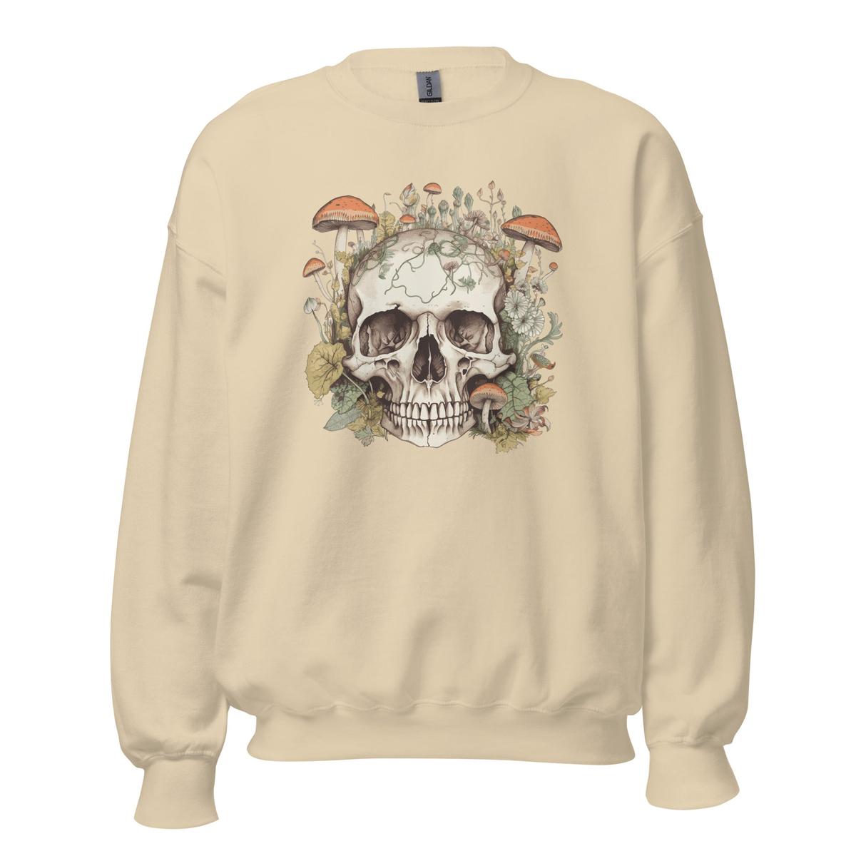 Skull With Mushrooms Unisex Sweatshirt
