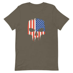 American Flag Skull Patriotic Unisex T-shirt